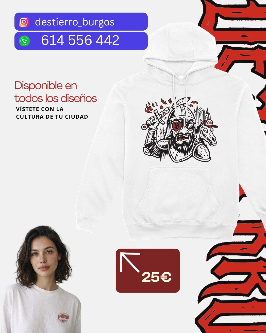 Sudadera Destierro detalle